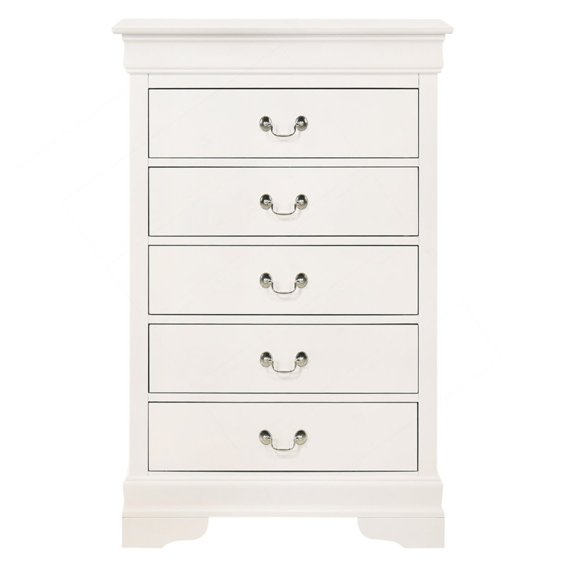 Commode Louisphillipe G02190-CH, blanche, Blanc