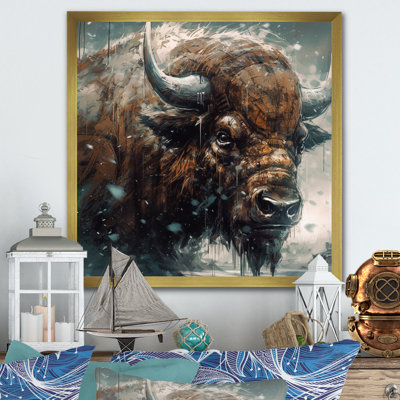 «Bison Portrait In The Wild I» sur toile