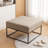 Cattibrie Leather Upholstered Square Ottoman-1863847707