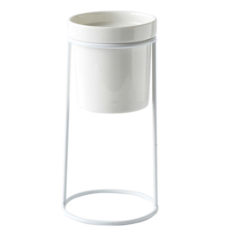 Palethorp Pot Planter, White, 18.1cm H x 9cm W x 9cm D