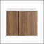Ensemble de meuble-lavabo flottant 24 po avec lavabo, meuble-lavabo mural en ébène brun, portes à fermeture douce, ensemble de meuble-lavabo moderne peu encombrant