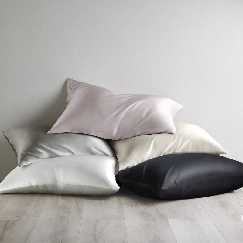 Silk 100% Mulberry Silk Pillowcase Single Piece, Ivory, Queen