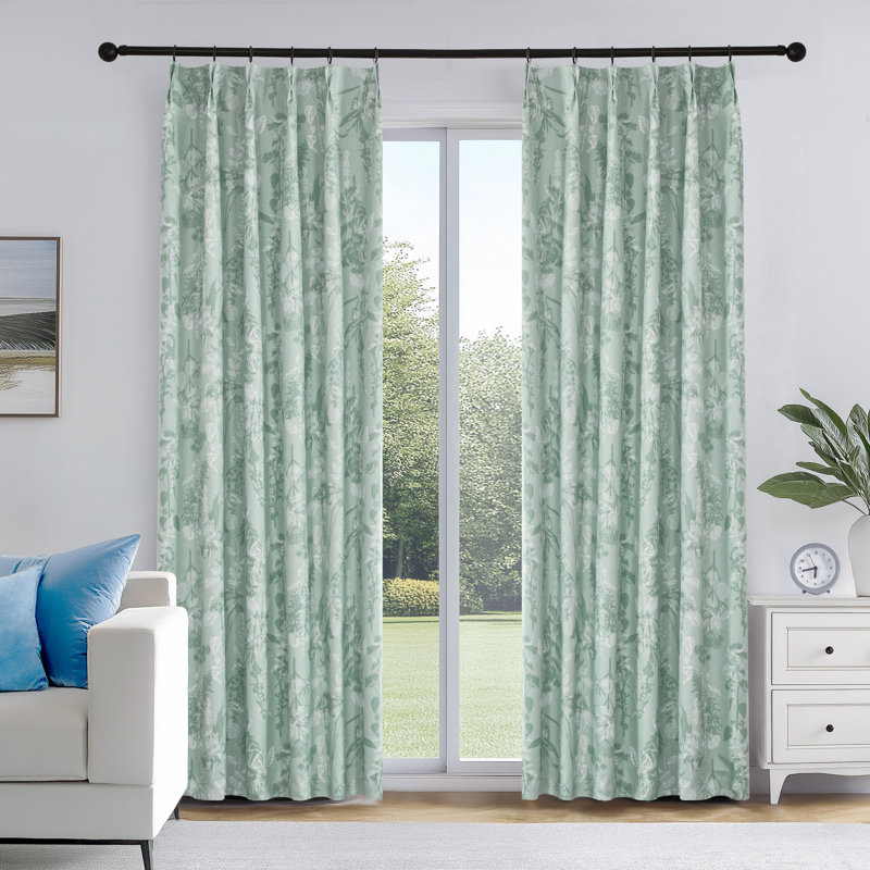 Rideaux isolants 100% occultant et isolants en polyester avec 12 anneaux en métal et 12 crochets, pour une chambre ou un salon (ensemble de 2)