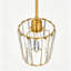 Suspension en cristal de style milieu du siècle, 15,7 cm (6,2 po), 1 lumière