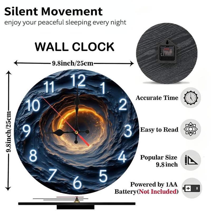 Horloge murale spirale