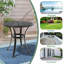 Table de patio ronde de 68 cm (26,77 po) avec cadre en aluminium moulé et trou pour parasol