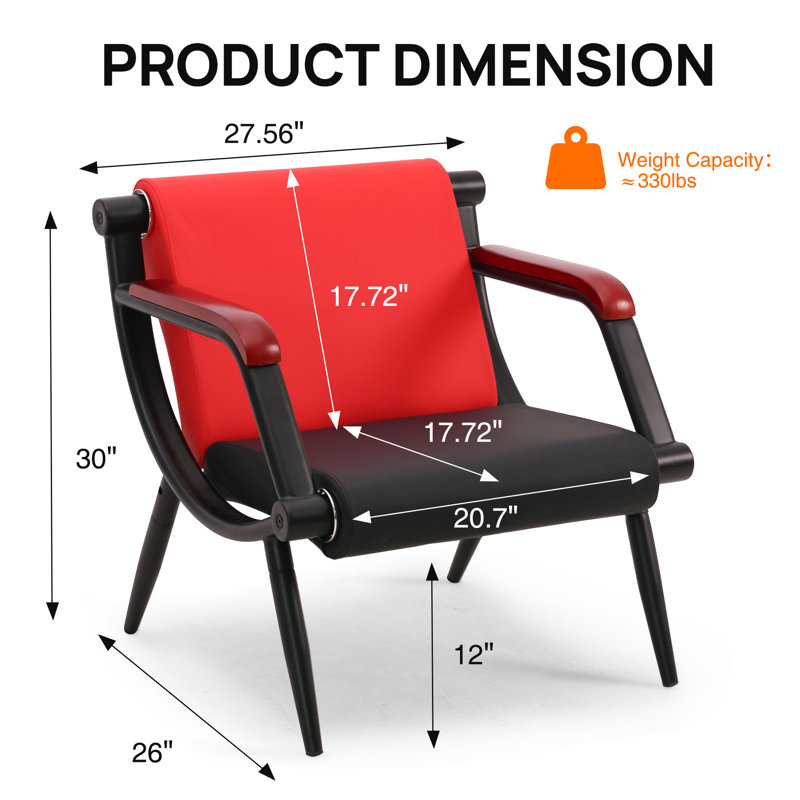 Chaise de salle d'attente en similicuir avec structure en métal