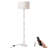 62" Traditional Floor Lamp with Remote and Dimmable Bulb-274880855