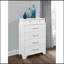 Commode blanche avec 2 petits tiroirs