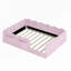 Lit double tapissier sur pied pleine grandeur, rose-1164486986