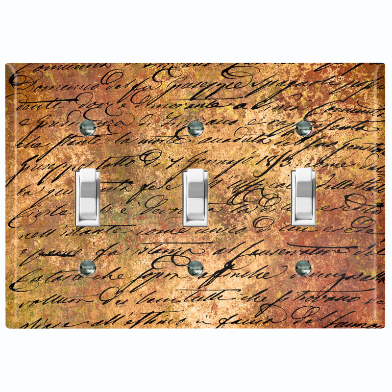 Patterned 3 - Gang Toggle Light Switch Standard Wall Plate