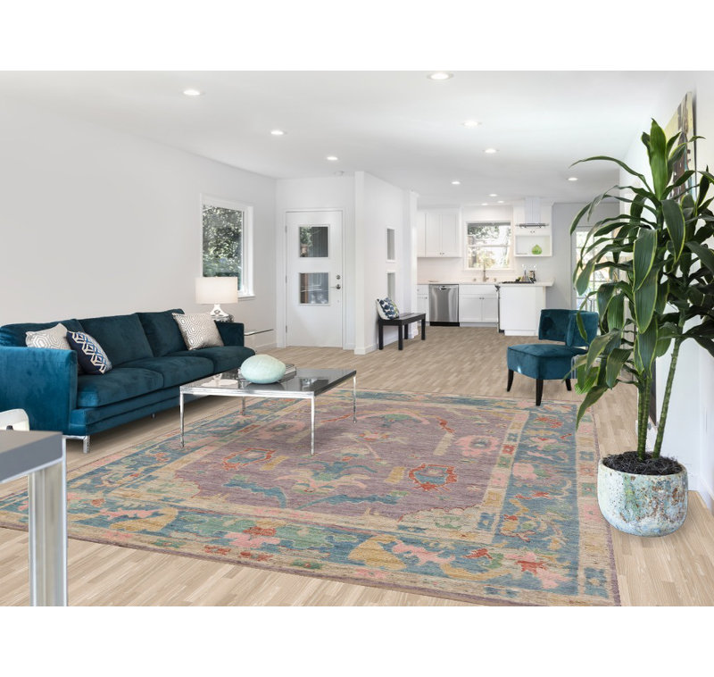 Tapis turc clair en laine Oushak 8 x 11