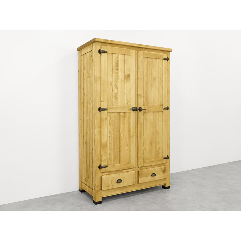 Vintage 2 Door Solid Wood Wardrobe