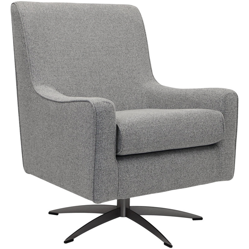 Basilina Upholstered Swivel Armchair, Terrace Ash Polyester Blend