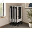12 Person Fold-up Training Tables, Extra Long for Seminars and Conferences with White color Thick Tops, Fold-Up Legs & Integrated Power Boxes.