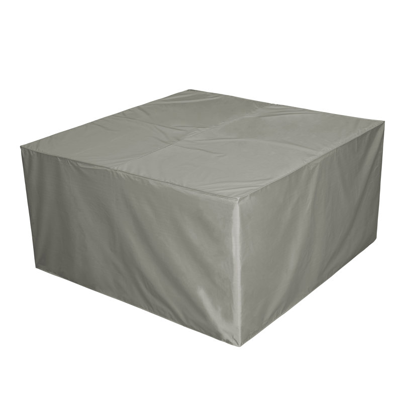 Gray 44'' Square Polyester Fire Pit Cover