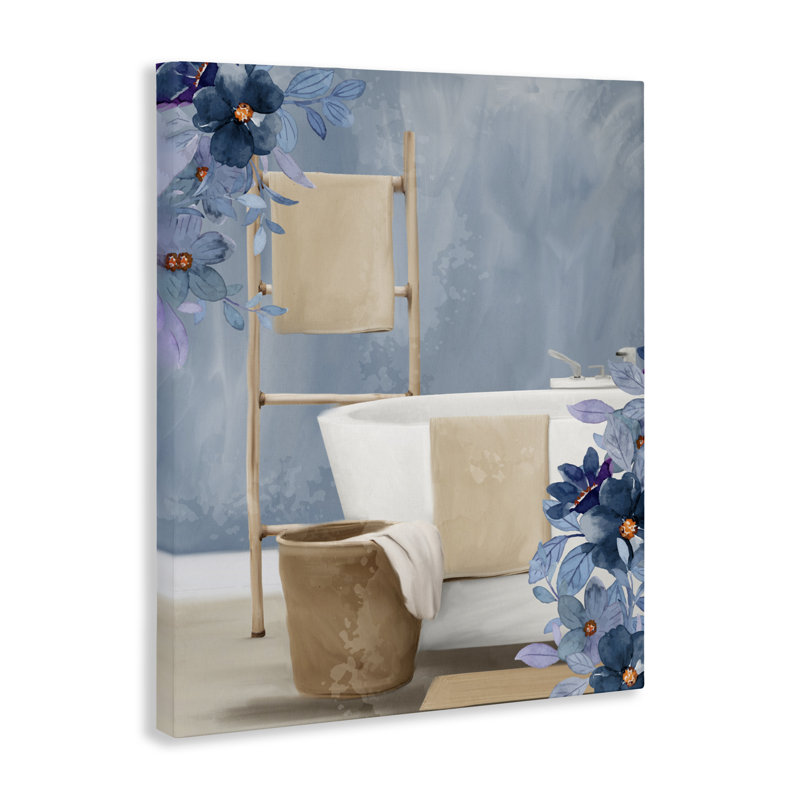 «Bathroom Blues», toile par Kim Allen, H 20 po x l 16 po