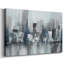 Cityscape in Blues - Toile tendue avec châssis-738023535