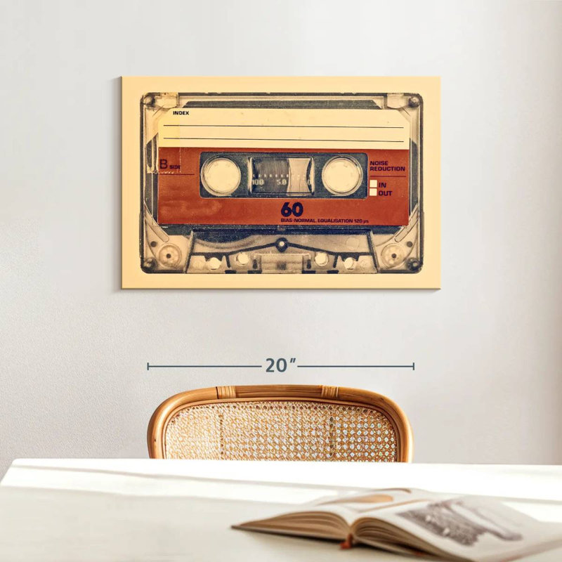 Abarca Retro Compact Cassette, 16" H x 24" W