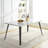 Hranislav Elegant 5 Pieces Dining Table Set 63" Rectangular Dining Table with Mid-century Modern Upholstered Chairs for Dining Room-435324787-411038774