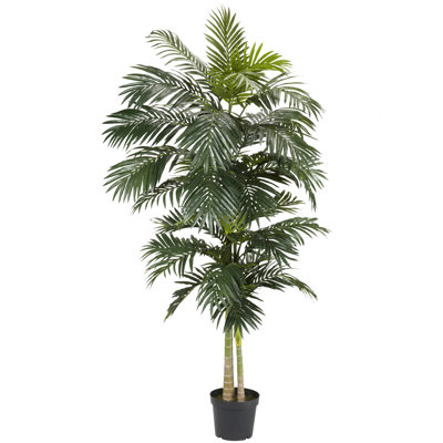 96" Artificial Cane Palm Tree in Pot