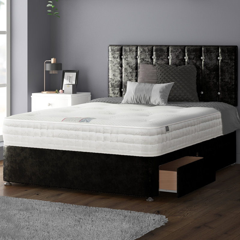 Chih Upholstered Headboard, Double (4'6), Black
