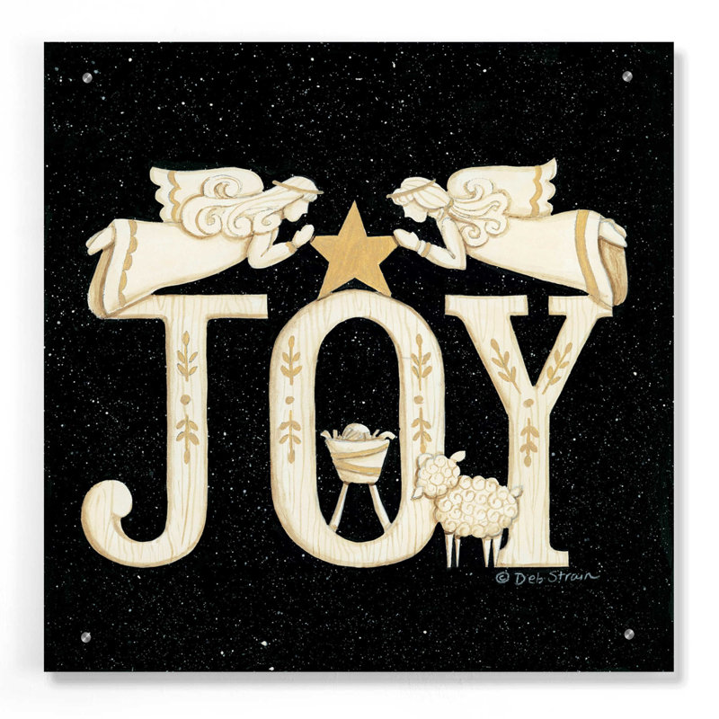 «Joy Angels» par Deb Strain, art mural en verre acrylique, H 24 po x l 24 po x P 0,2 po