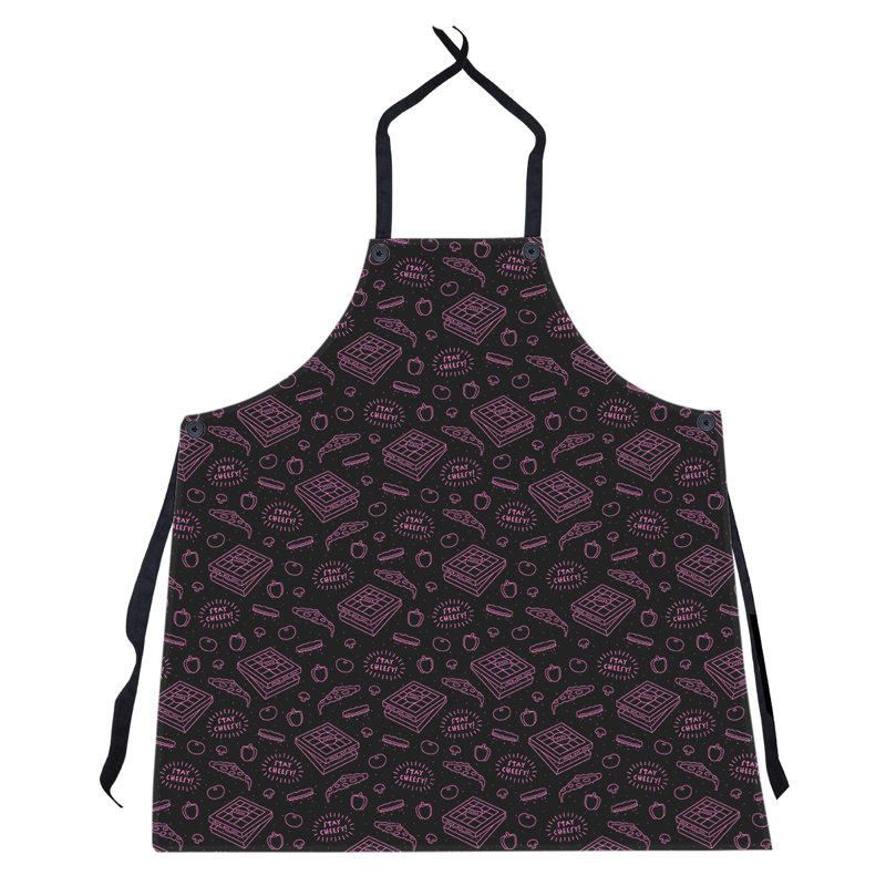 Bib Apron, Pink/Black