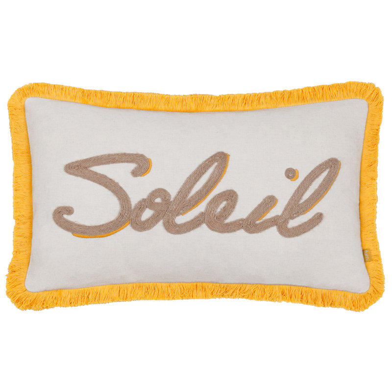 Soleil Yellow Rectangular Cushion Cover