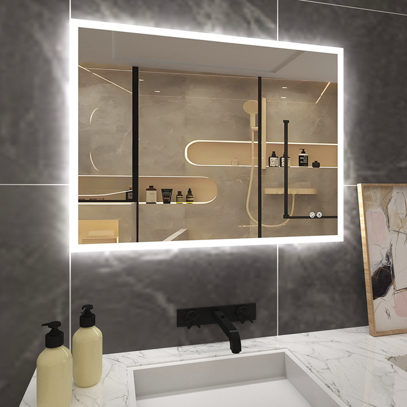 Demitria Rectangle Wall Mirror Set, 70 cm H x 100 cm W
