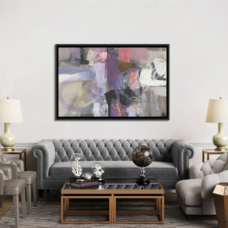 « tempo fa », impression sur toile, H 18 po x l 26 po x P 1,5 po, Toile avec cadre noir, Pas de tapis