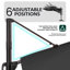 Parasol extérieur rectangulaire en porte-à-faux à DEL 129 po x 105 po, poids comptoir inclus-1138202224