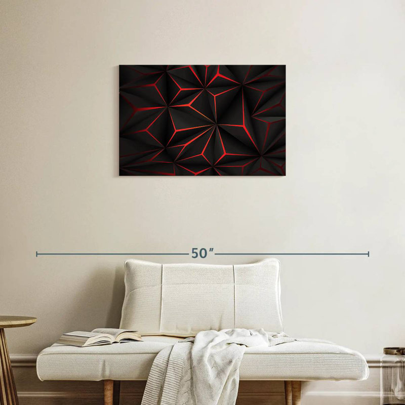 Avery Black And Red Abstract, 20" H x 30" W