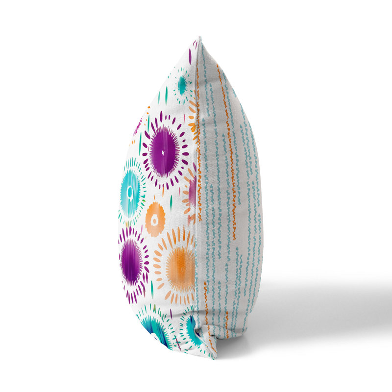 Coussin Tribal Tints, H 16 po x l 16 po, Simili daim