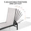 Chaise longue de patio inclinable en métal-1125011036