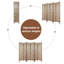 Paravents pliables en bois sculpté
