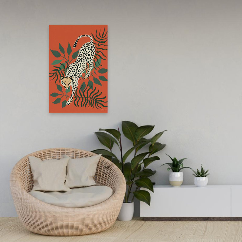 Guépard contemporain et BCBG, H 24 po x l 16 po