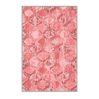 Antibacterial Woven Carpet (3D Digital Print) 4.0 x 5.9 Feet, 100% Polyester, Pile Height: 0.3 Inches | PVC Felt Dot Non-Slip Underside, Machine Washable, Perfect for Living Room & Bedroom Decor