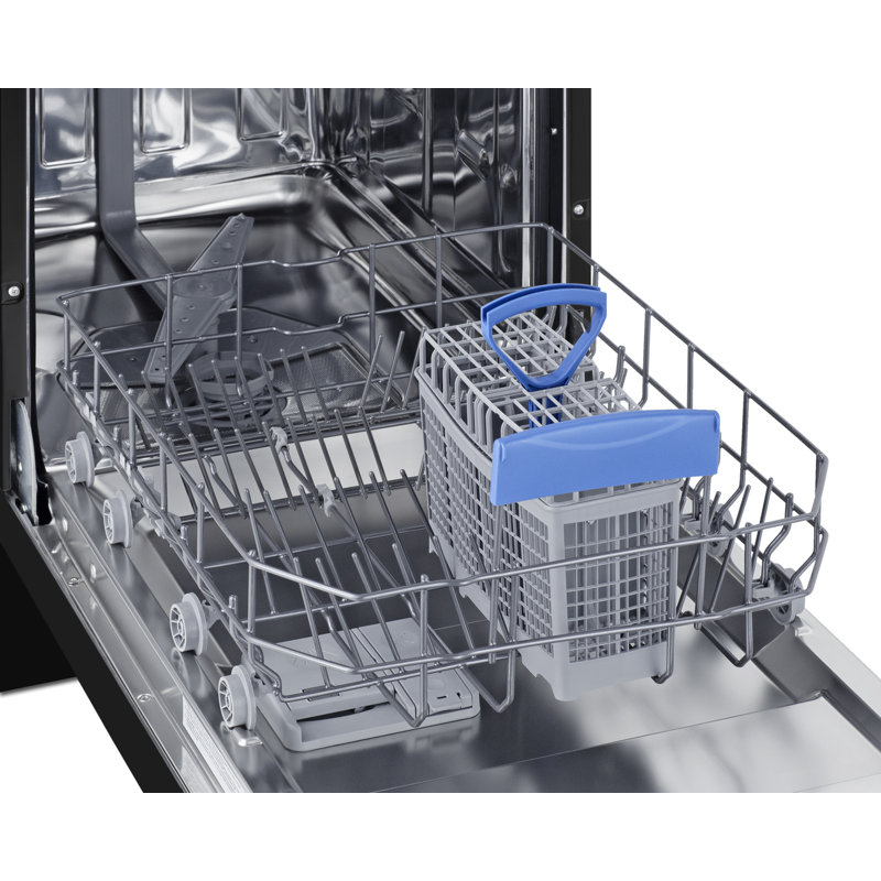 Summit Appliance  ADA Compliant 18" Wide Built-In Dishwasher, Black