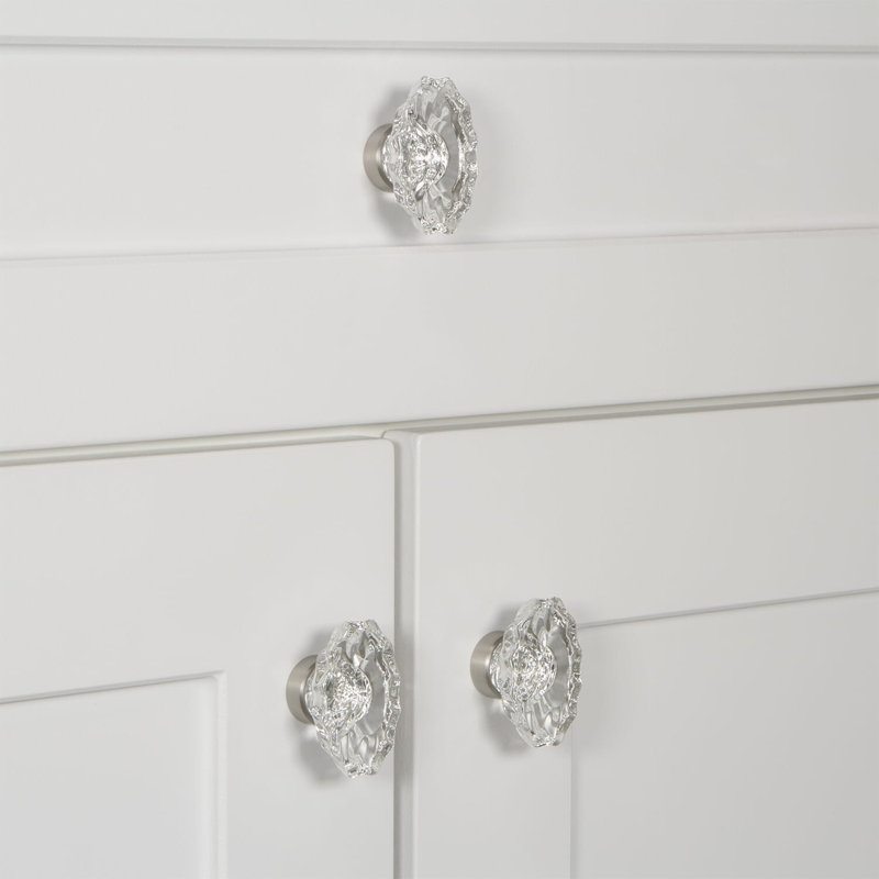 Biarritz Oval Knob, Satin Nickel
