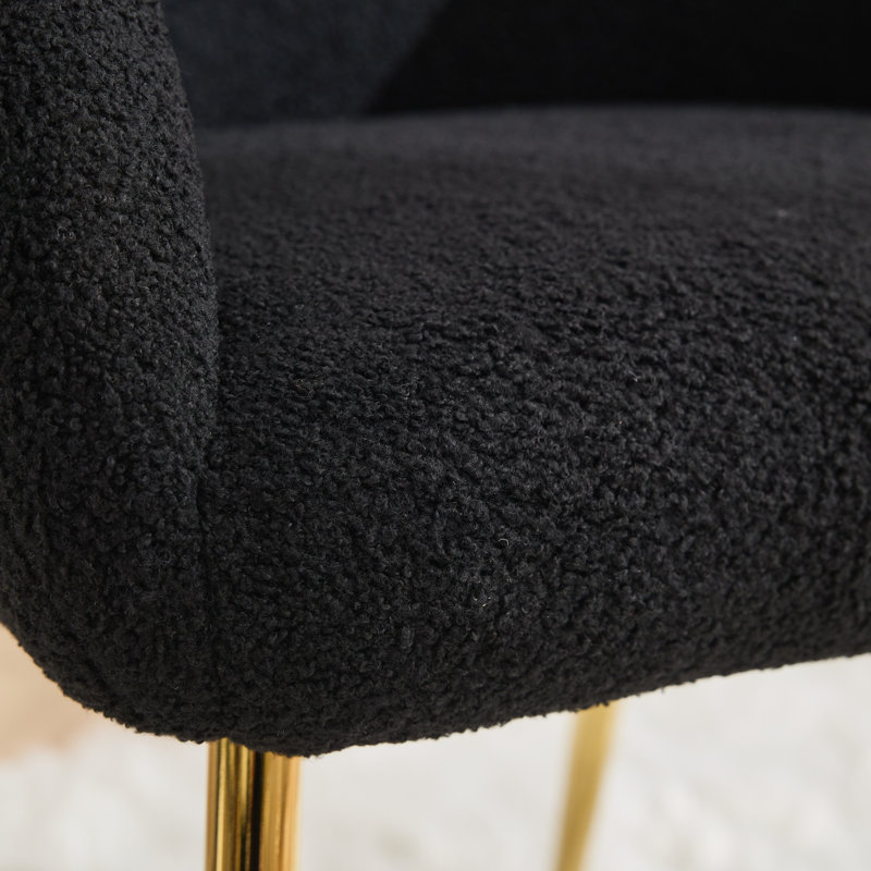 Avianah 18'' H Upholstered Armchair, Gold, Black