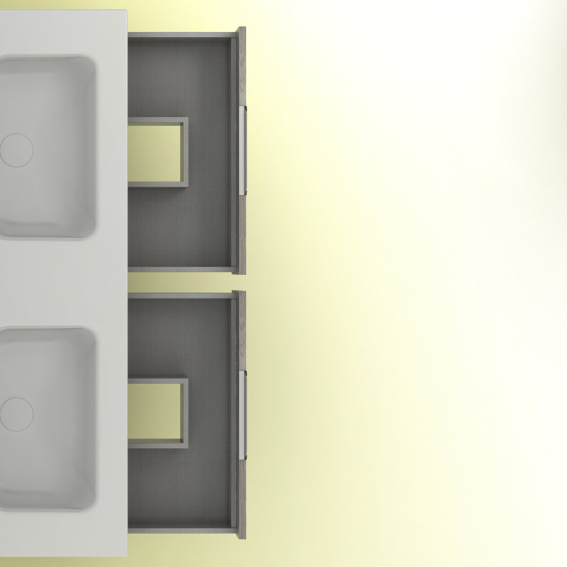 Vanity & Mirror Set, Grey