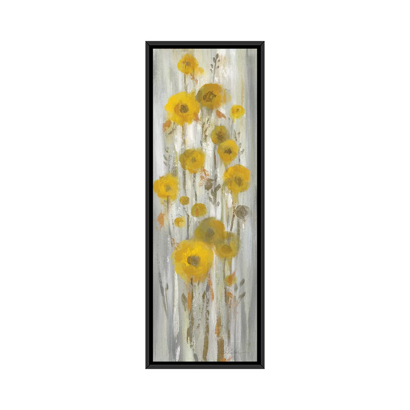«Roadside Flowers I», impression sur toile tendue, H 36 po x l 12 po x P 1,5 po, Toile encadrée noire