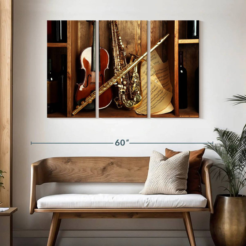 Abarca, instruments de musique classique, H 32 po x l 50 po