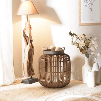 Seguis Tray Top Drum End Table