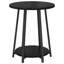  Side Table Set With Shelf 2 Pcs Black Oak 50 X 50 X 51 Cm-1362866574