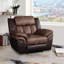 Fauteuil inclinable Jaylen caramel et espresso
