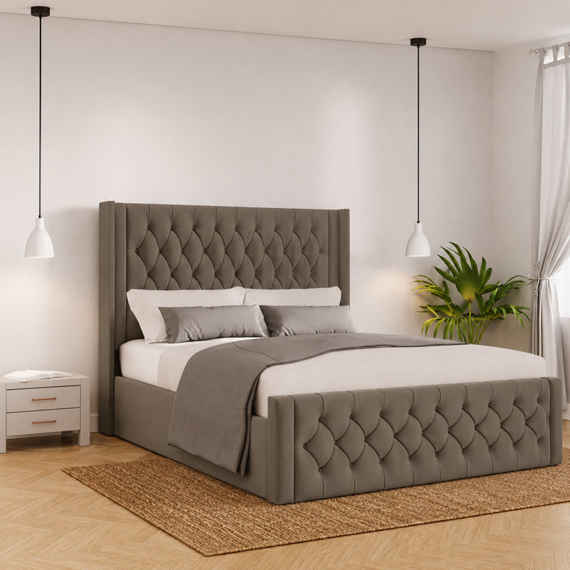 Barrientez Upholstered Ottoman Storage Bed, Single (3'), Mole
