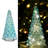 12" Blue Glass Christmas Tree Table Light – Battery Operated Holiday Decoration For Mantel, Shelf, Window Or Office Festive Display