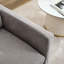 Chaise pivotante en chenille grise à 360 degrés avec coussin de dossier amovible, convient à la chambre à coucher, à la commode, au bureau, au fauteuil en métal robuste de 30,23 po revêtu de chenille, à la maniabilité et à l'habillage